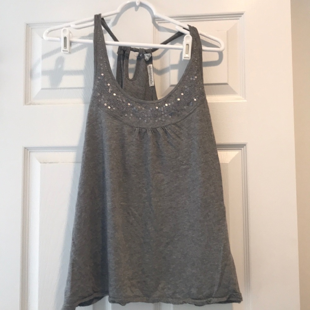 Aeropostale Grey Tank with Adorable Neckline